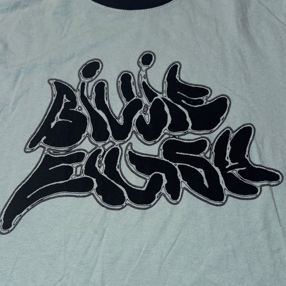 Billie Eilish Graffiti Lettering BabyDoll‎ Ringer Tee - Picture 3 of 4